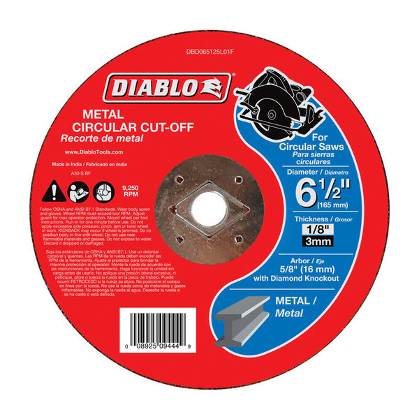 Diablo METAL CIRC C/O DSC 6-1/2"" DBD065125L01F